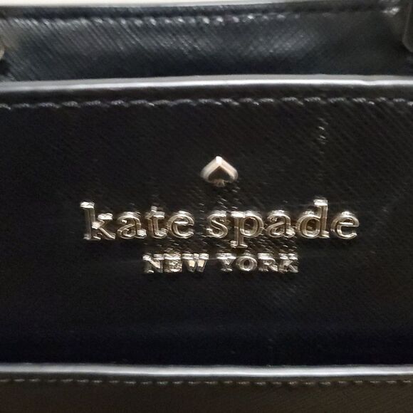 Kate Spade New York Staci Medium Black Leather Satchel Bag - Picture 2 of 12